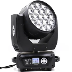 Haz de luz con Zoom de 19x15W, cabezal móvil para efecto de iluminación de escenario con LED RGBW 4 en 1 y Control DMX para Dj, discotecas y clubs nocturnos