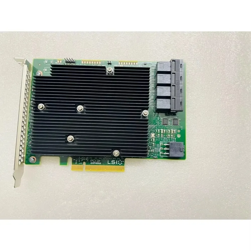 LSI SAS 9300-16i 12GB/S HBA BUS ADAPTER CARD IT โหมด 4 * SFF-8643 สาย SATA