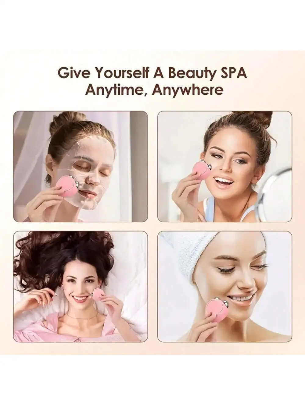 جهاز تدليك الوجه مع بكرات متقدمة لتدليك البشرة اللطيفة