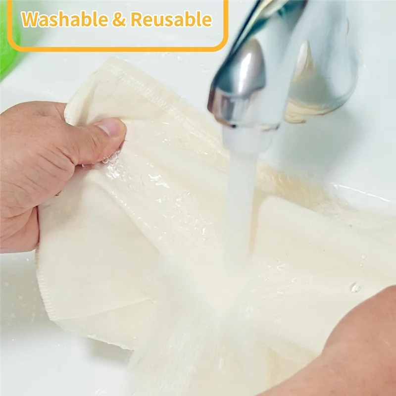 

Любимый клиент, 5 шт., 12X12 дюймов, мешок для молока с орехами, хлопчатобумажный мешок для сыра для процеживания, многоразовый ситечко для овсяного молока, сыра