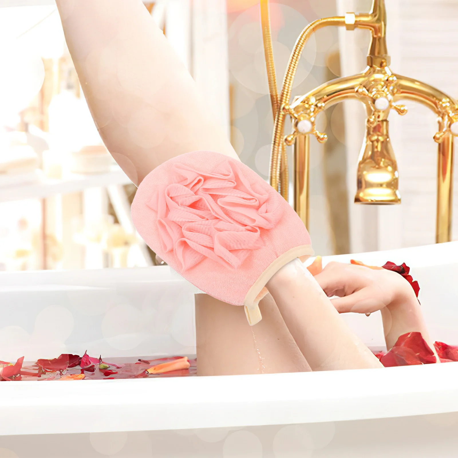 2 قطعة قفازات الاستحمام التقشير حمام قفازات عميق نظيفة الجلد تعزيز الدورة الدموية قفازات الاستحمام للرجال قفاز حمام #4