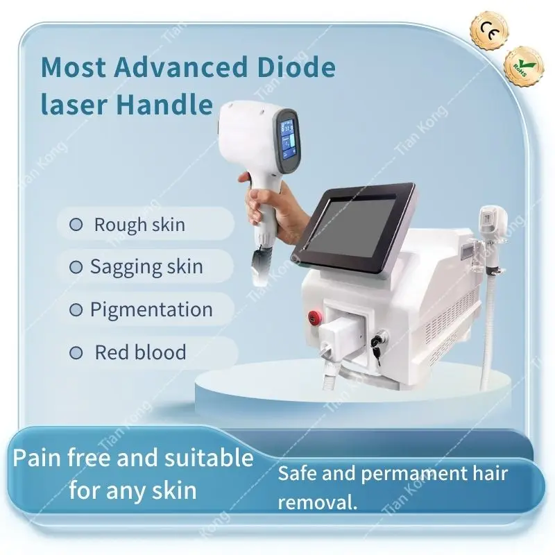 

Diod Laser Painless Hair Removal Machine Ice Platinum 3-Wavelength Beauty And Hair Equipment 808nm 755nm 1064nm