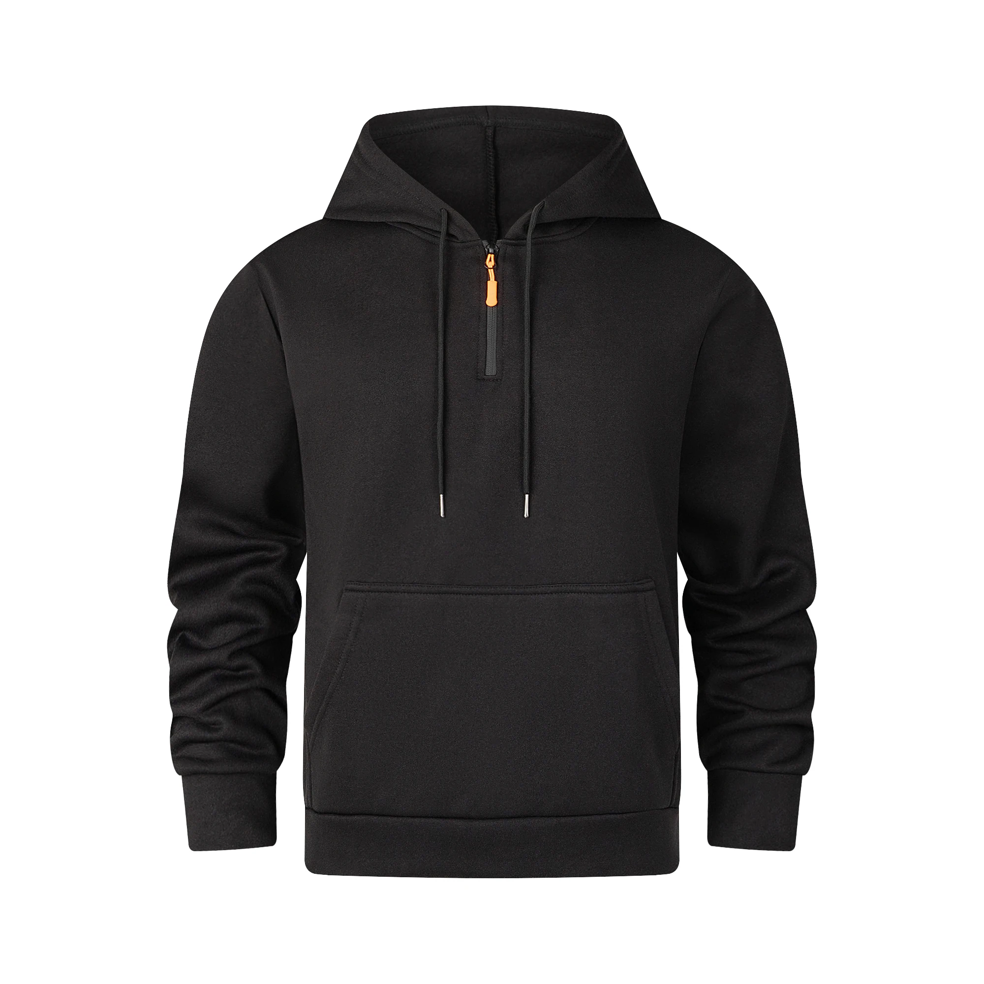 Autumn winter men's leisure sports chest half zip hoodie loose sports leisure fitness solid color hoodie in stock