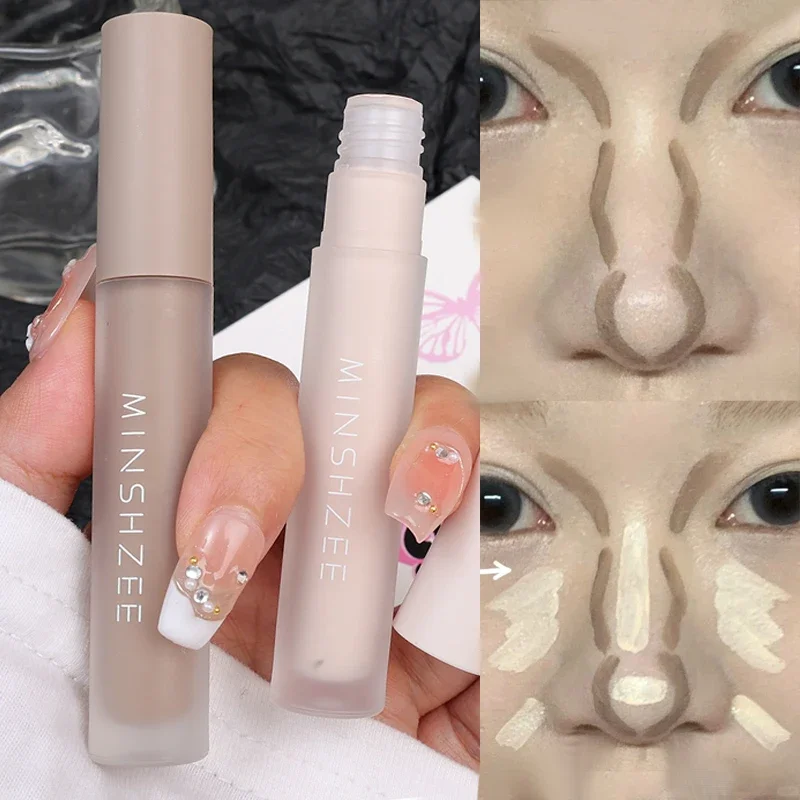 Waterproof Liquid Contour Stick Matte Highlighter Nose Shadow Long Lasting Brightening Face Bronzers Contouring Makeup Cosmetics