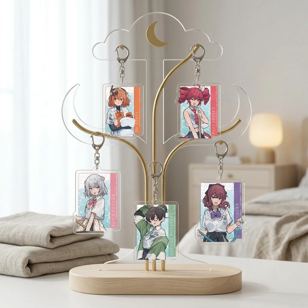Anime UTAU Acrylic Keychain 6CM Summer Pool Theme Adachi Rei Koharu Rikka Natsuki Karin Hanakuma Chifuyu Bag Charm Fan Gift