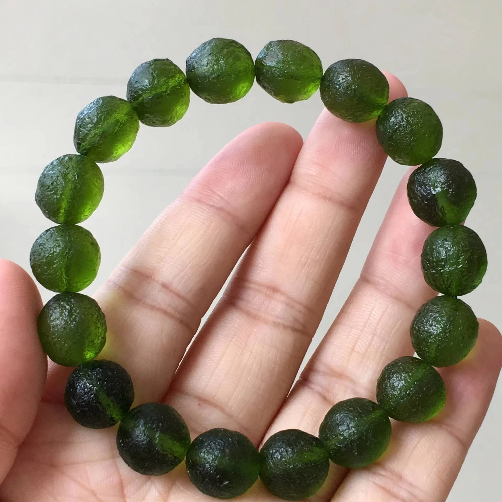 18Pcs  Natural Green Czech Moldavite Meteorite  Chakra Healing 34-35g