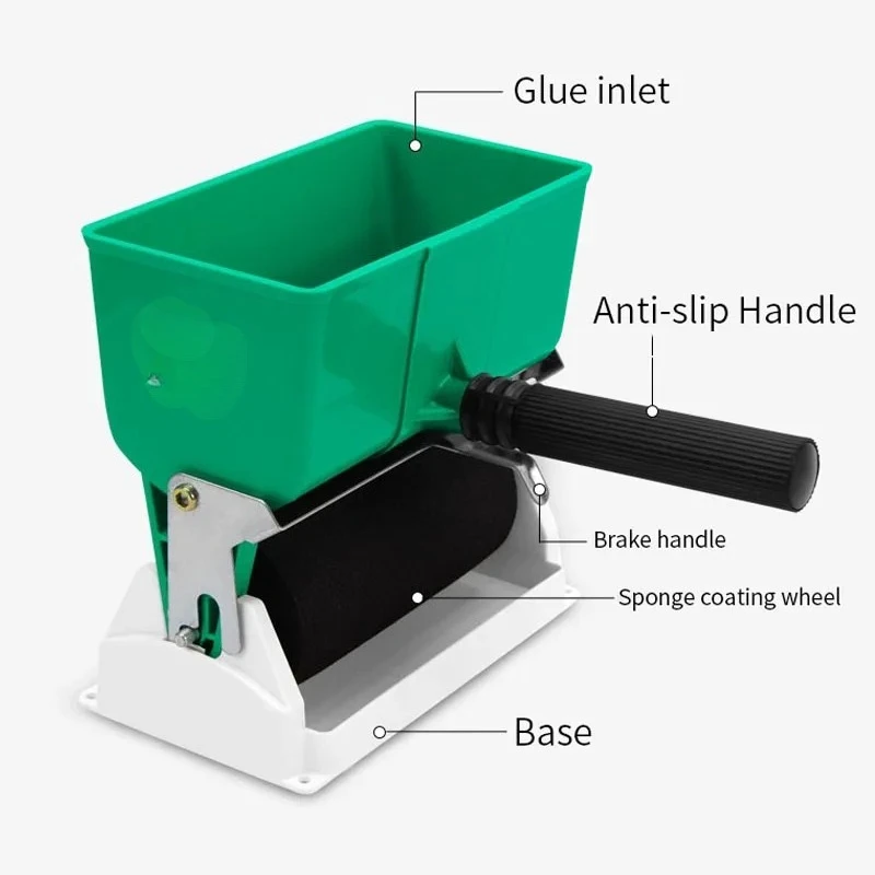 Suitable for Manual Glue Roller Coating Machine, Small Cardboard Drum Wallpaper Gluing Machine, 6-inch, 3-inch