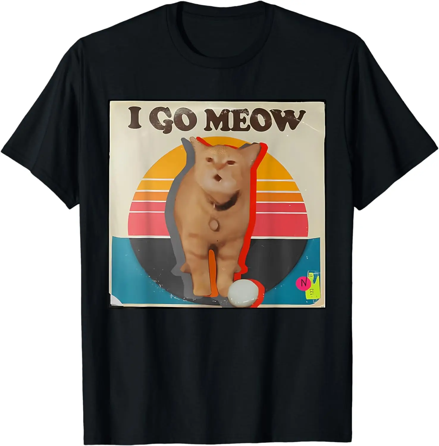 

I Go Meow Funny Singing Cat Meme T-Shirt Anime Graphic T-shirts For Men Clothing Women Tees Y2K Tops Unisex Summer Short Sleeve