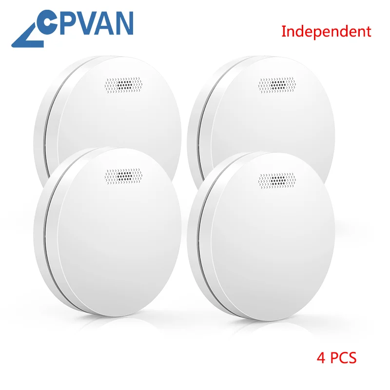 CPVAN-Detector de humo independiente, alarma contra incendios, sensor de humo para protección de seguridad del hogar, alarma de humo de seguridad contra incendios, sonido de 85dB