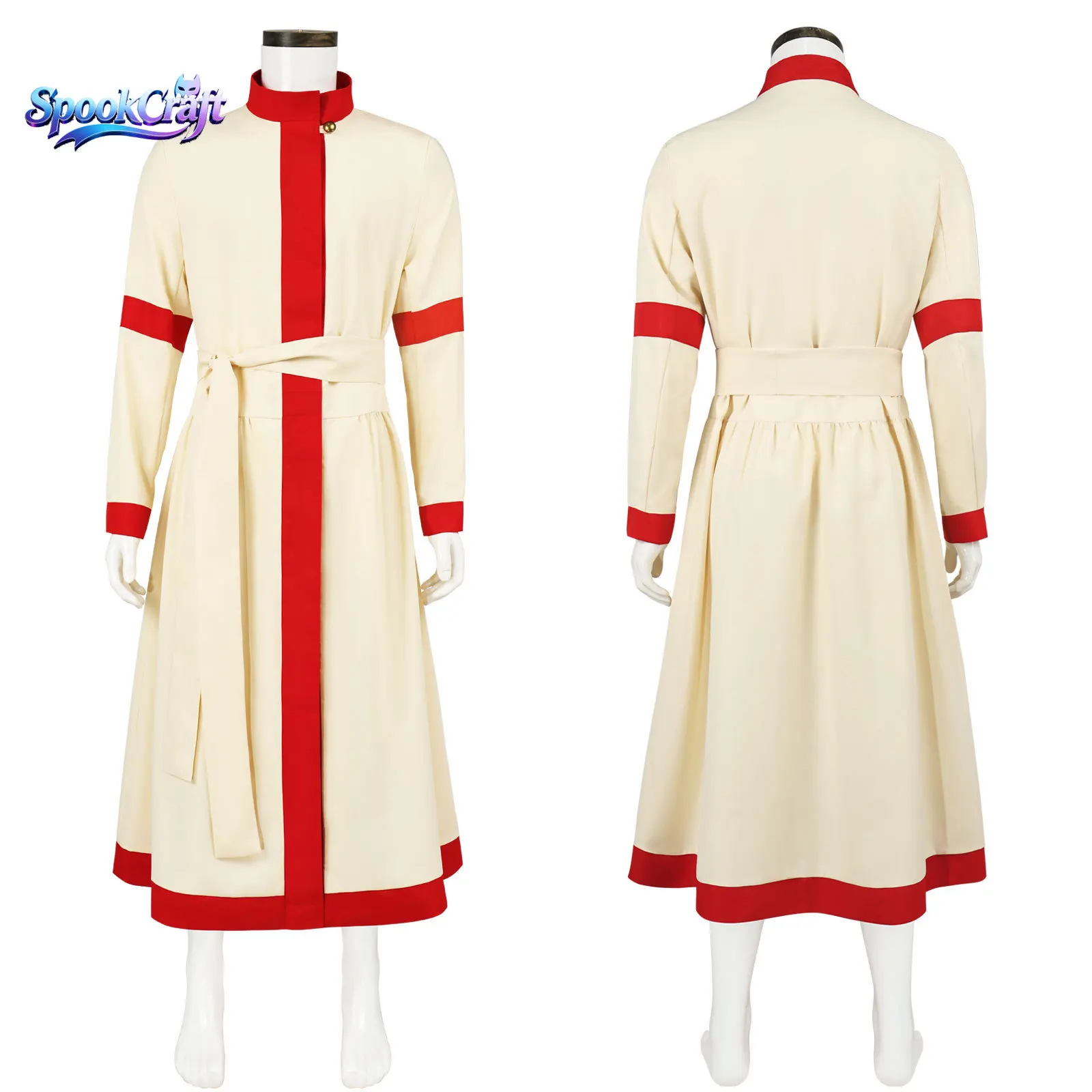 New Medieval Kaftan Robe Priest Cosplay Long Cloak Halloween Stage Performance Costume For Men Women view 4