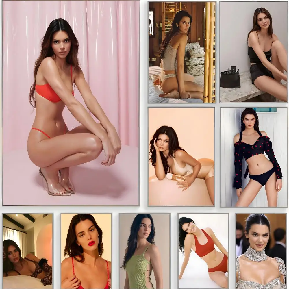 fashion model k-kendall jenner Poster Classic Wall Art  Home Decor  Peel and Stick Unframed