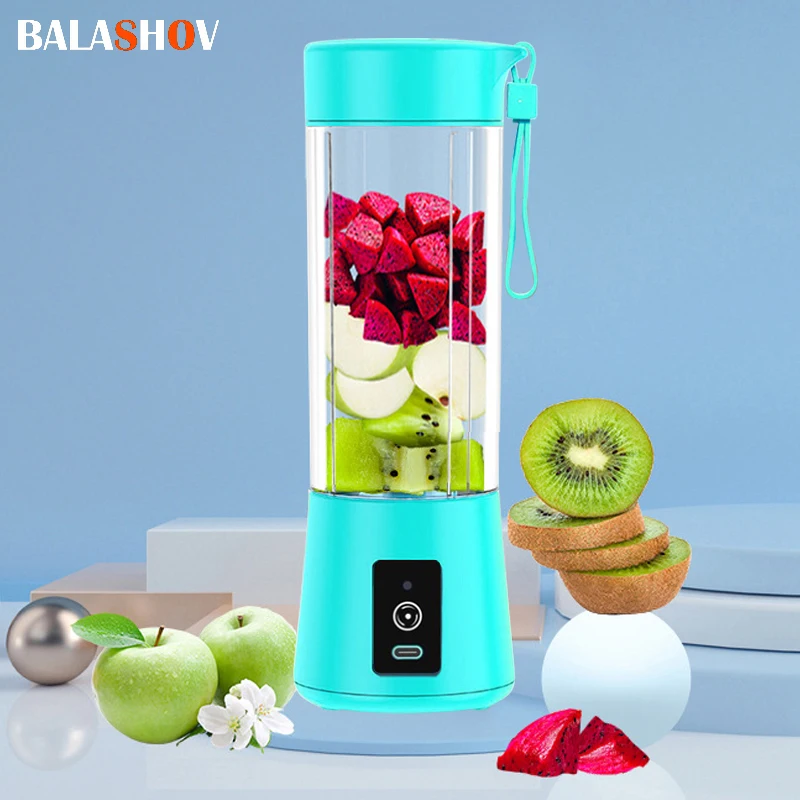 Juice Mixer Shake Take Juice Cup Electronic Mini 380ml Blender Mixer Cup With USB Rechargeable 6 Blades Mini Fruit Juice Mixer