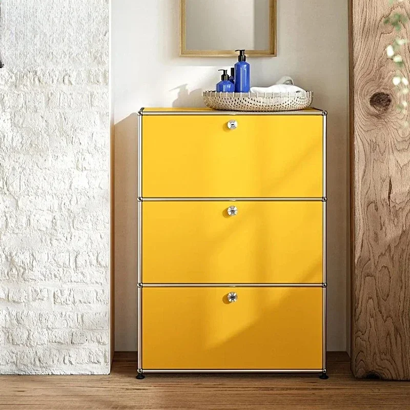 

Yellow Modular Cabinet Locker Living Room Dining Side Cabinet Bedroom Side Cabinet Locker