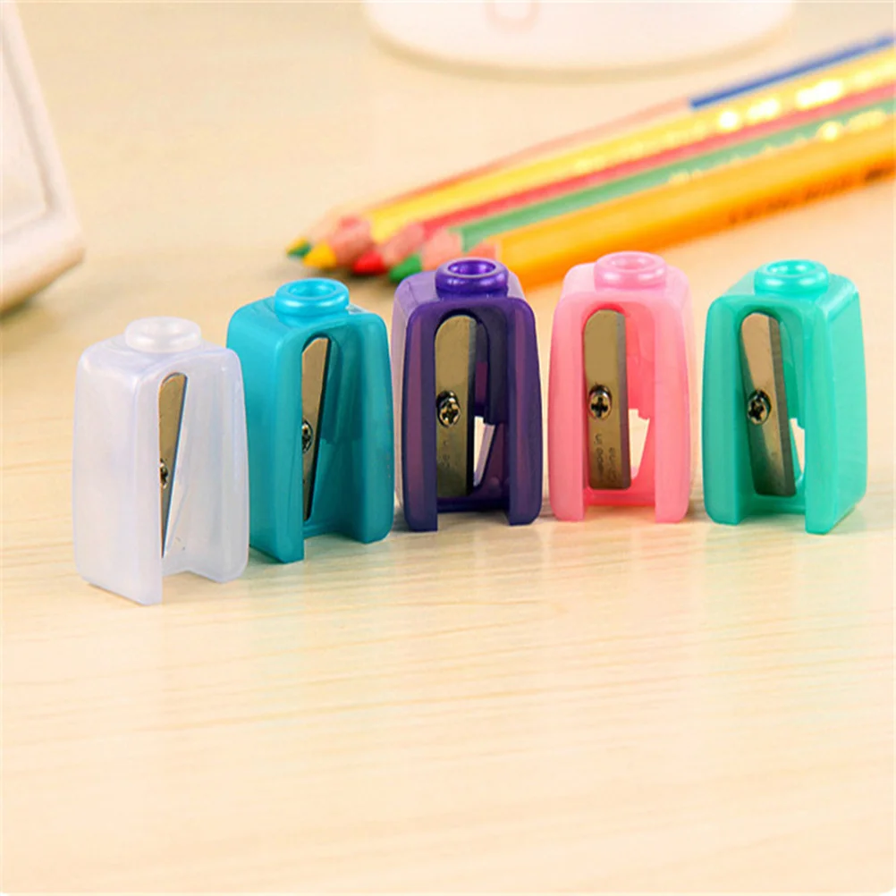 Sacapuntas para lápiz delineador de ojos, diseño compacto para delineador de labios y cejas, afilado eficiente, tamaño pequeño, fácil de guardar en cualquier lugar, 5 uds.