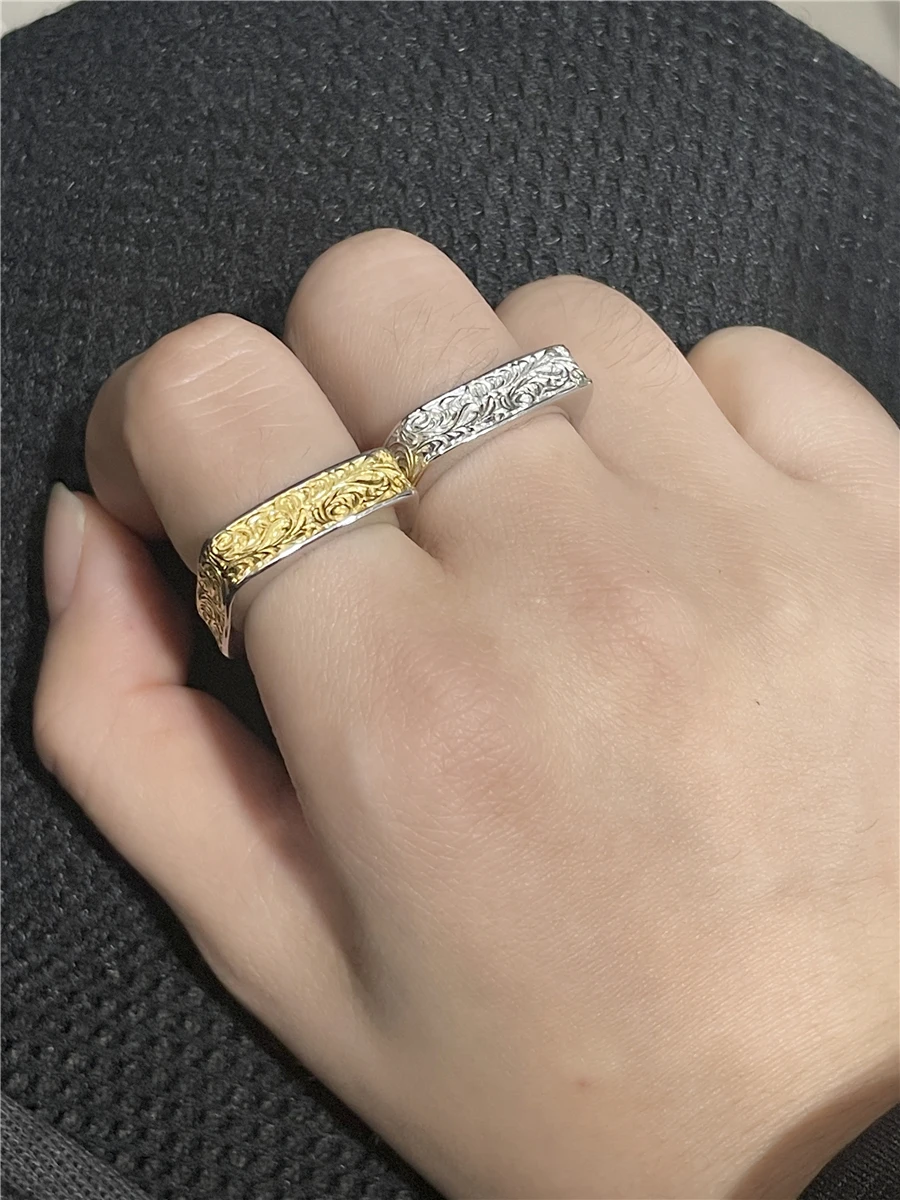 Hx tang gras muster quadratisc – Men'S Fashion Rings Bewertung und Preis
