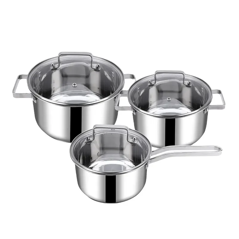 

2023 Stainless Steel 6 pcs Cookingware Sets Casserole Kitchenware Ollas Cookware Sets Cooking Pot Set