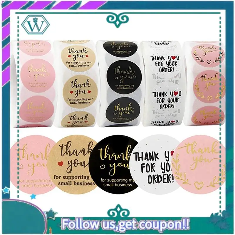 

A75Q-Thank You Stickers Small Business - 15 Rolls 7500 Pieces Thank You Stickers Labels For Bubble Mailers Packaging , 1 In