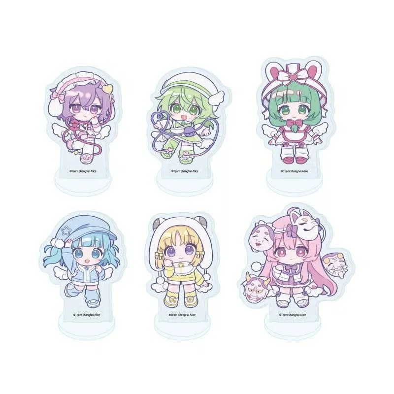 Anime Touhou Project Satori Komeiji Angel Ver Q-Style Acrylic Stand Model Plate Keychains Desktop Ornament