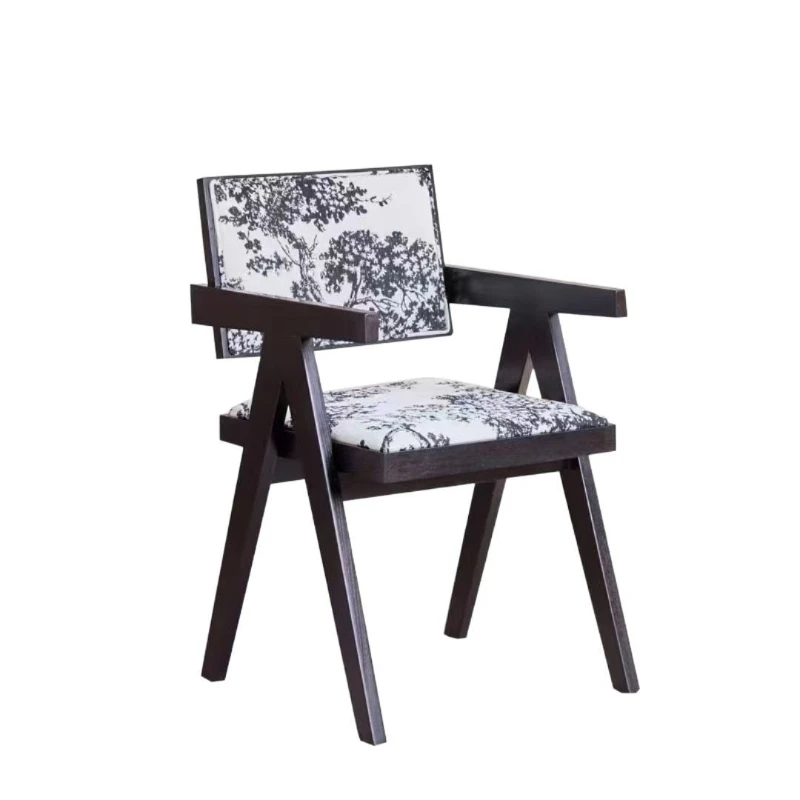 

Retro solid wood dining chair home wabi-sabi style new Chinese style antique coffee shop bar senior chair