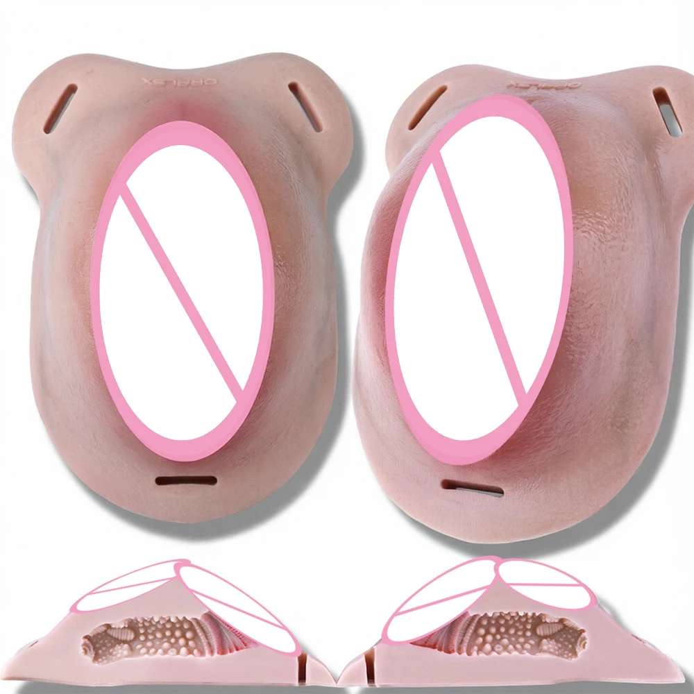 Lifelike Skin Touch Vagina Pads Crossdresser 18+ Panty Ultra Simulated Insertable Clitoral Penis Hiding Chastity Cage For Men18+ view 3