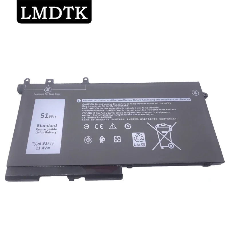 

LMDTK New 93FTF Laptop Battery For Dell 5480 5490 5580 5590 5495 5491 M3520 M3530 E5480 E5490 E5580 E5590 4YFVG 11.4V 51WH