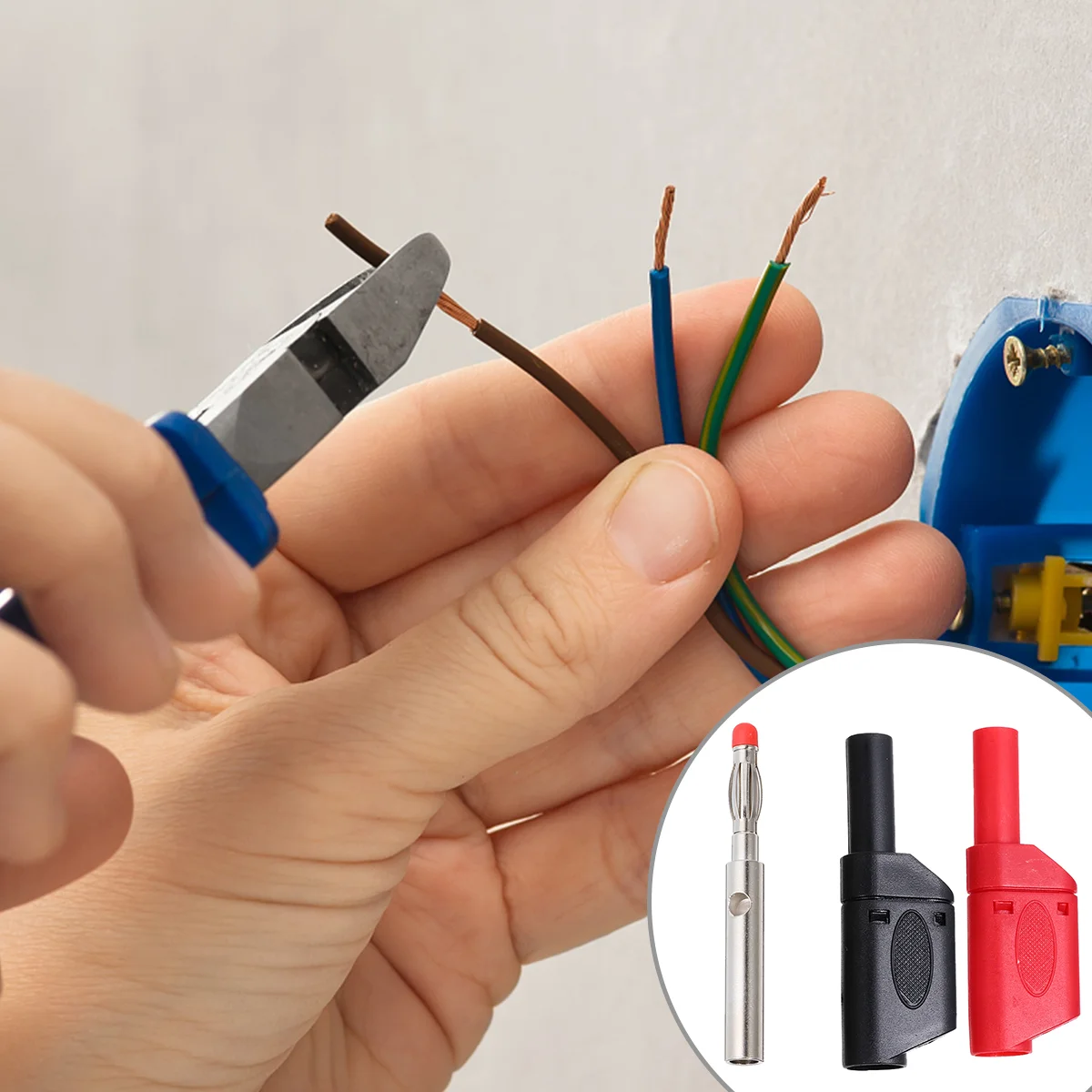 

Speaker Wire Connector Banana Plug Electrical Connectors Plugs Adapter Socket Safety Test Leads Parts