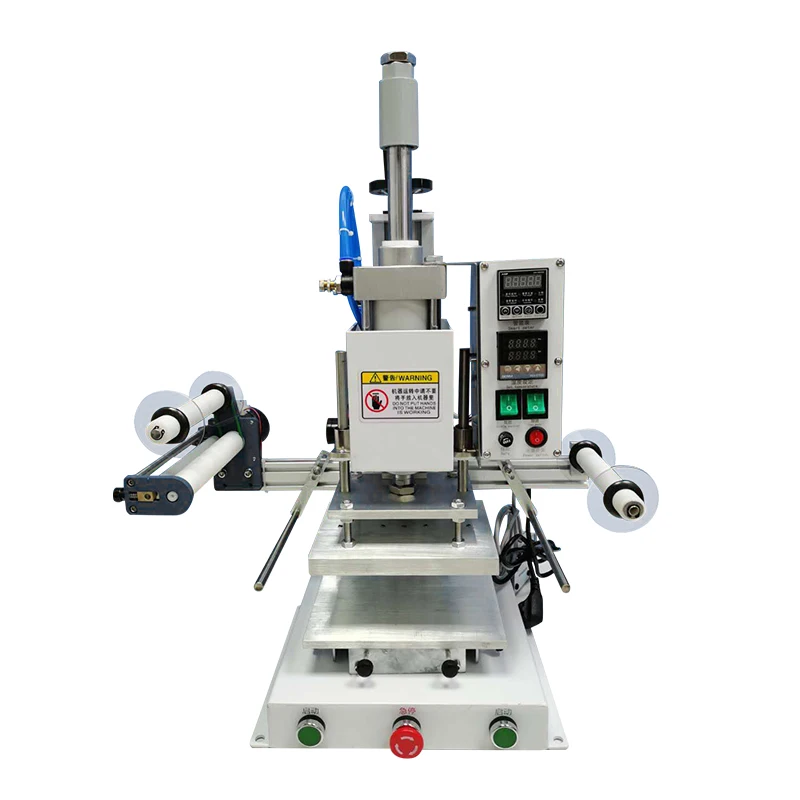 WL-DT03D Roll Paper Pneumatic Hot Stamping Machine, Leather Embossing Logo, Indentation Business Card Gift Box Plastic Wood