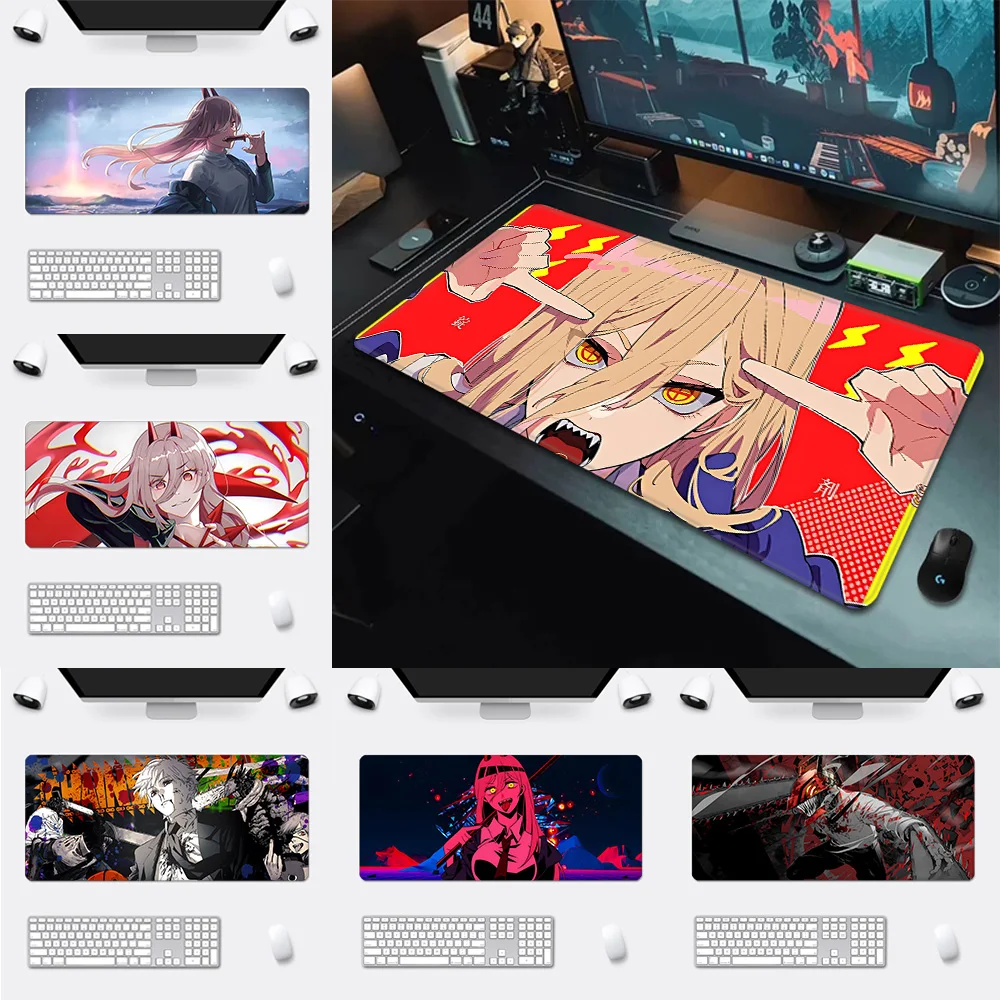

Anime Chainsaw Man Mousepad HD Printing Computer Gamers Locking Edge Non-slip Mouse Pad XXL90x40cm Keyboard PC Desk Pad