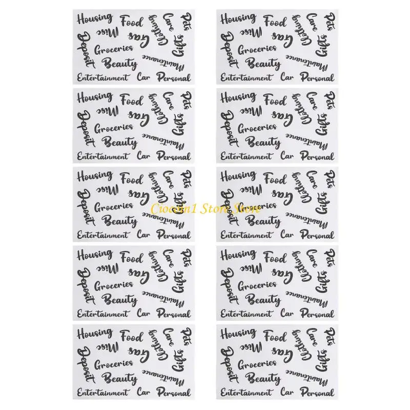 A3PC Sticky Index Tabs for Planner Calendar Folder, Writable Index Label Sticky Tabs