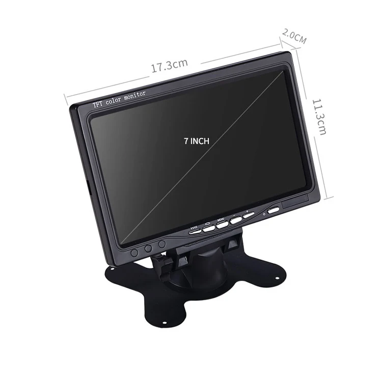 Shenzhen Factory 7 Inch Pillow TFT LCD Color Car Monitor 9-35V