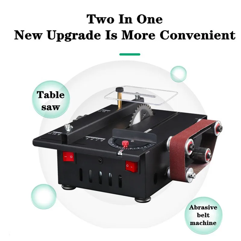 Multifunctional Mini Table Saw Cutting Machine Woodworking Metal Chainsaw Belt Sander Knife Sharpener Grinding And Cutting Tools