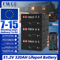 PWOD BMS  Lifpo4 Battery 320ah 48V 2A New Active Balancing Lithium Iron Phosphate Batteri pack For Home Solar Inverter Off-Grid