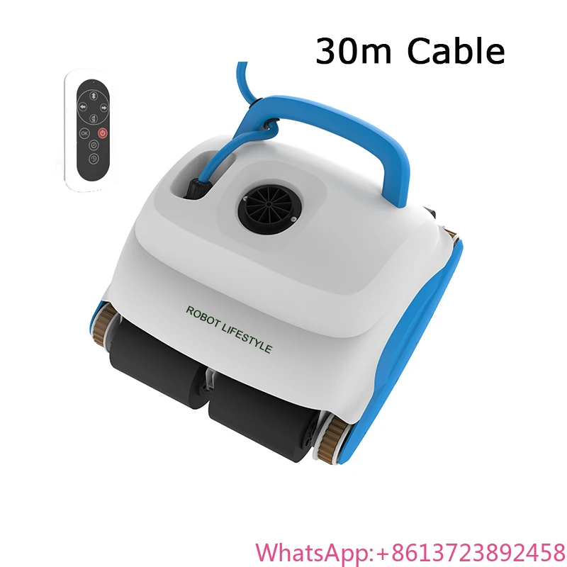 

Robot Swimming Pool Cleaner 70um Intelligent Robotic Vacuum Cleaner 15m / 30m Floating Cable Smart Clean Wall Stair Tiles PVC