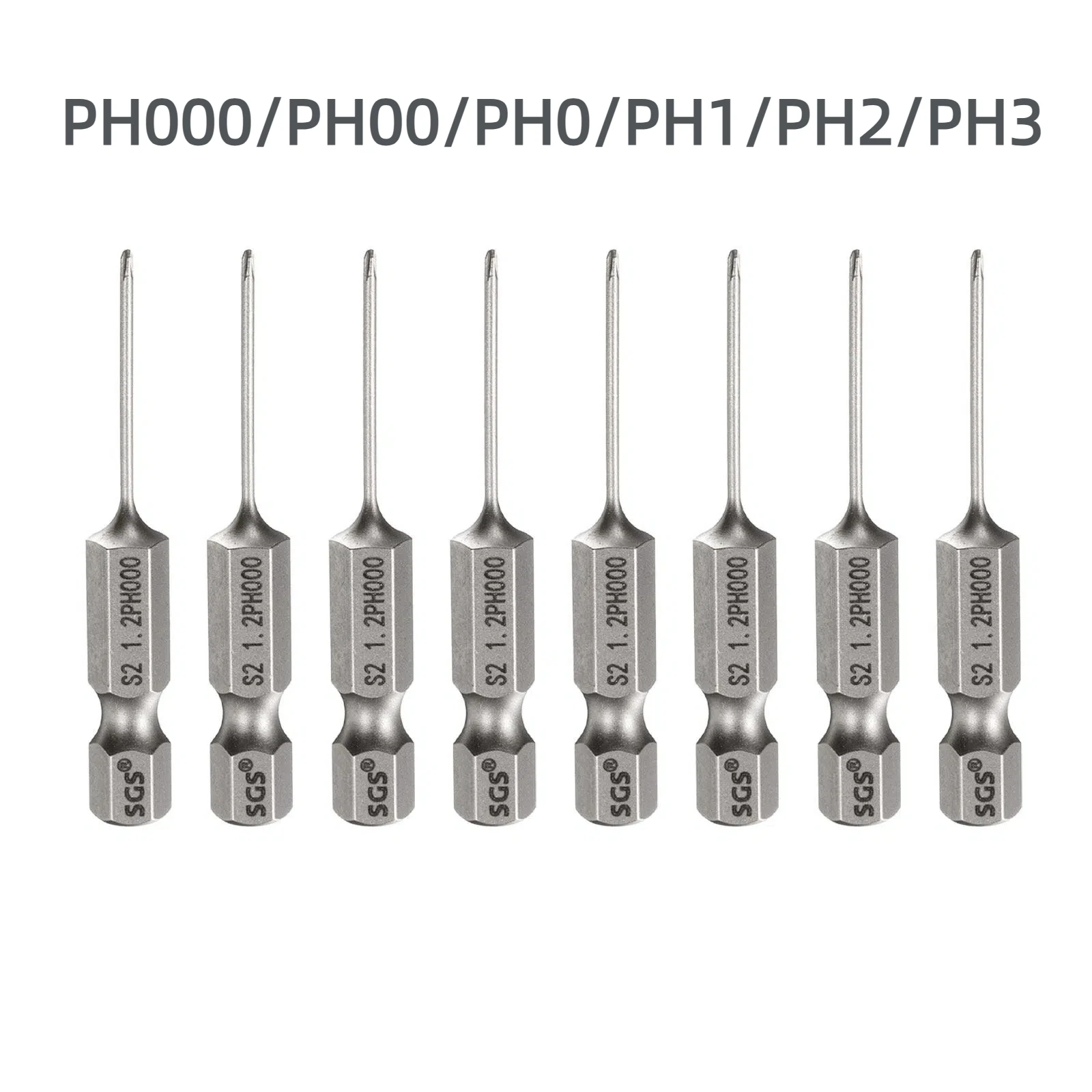2/4/8pcs Phillips Screwdriver Bit 1/4