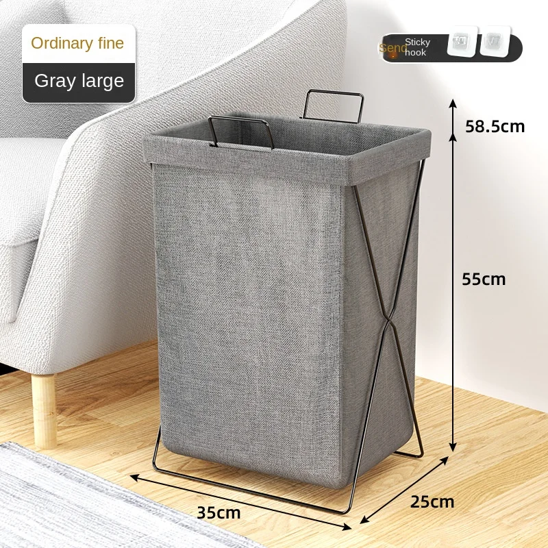 Nordic Large Size Folding Laundry Basket Multi-function Bathroom Clothing Basket Home Toys Storage Belt Cover