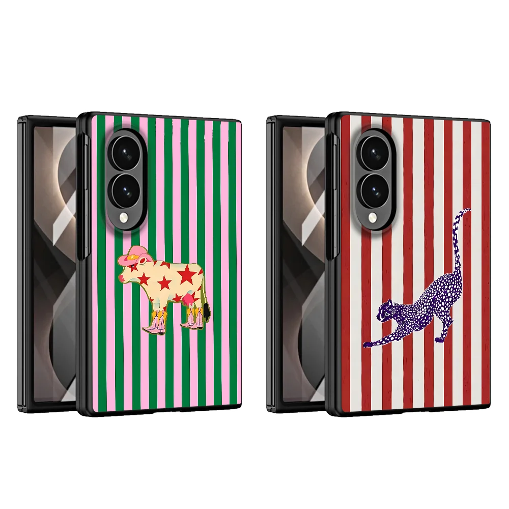 Striped Animal Case for Samsung Galaxy Z Fold8 Wide ZFold Wide ZFold8 Z Fold 8 Phone Shell