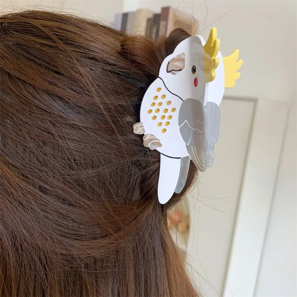 

Cute Cartoon Acetate Hair Claw Parrot Acetic Acid Animal Hair Clip Sweet Headdress Bird Shark Clip Gift
