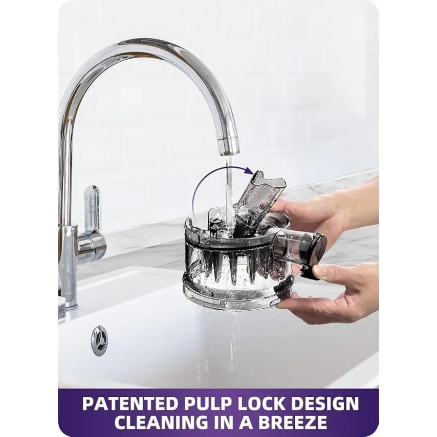 Juicer Machines 5.3 Wide Chute for Whole Fruit and Vegetable 1.8L AutoFeed TimeSaver Slow Masticating High Yield Easy to Clean