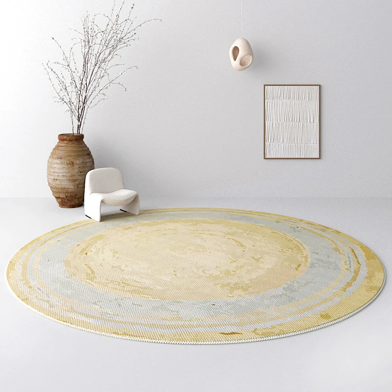 

Japanese Style Round Carpet Living Room Modern Anti-skid Cloakroom Rugs Home Decoration Bedside Chair Floor Mat Bedroom Area Rug