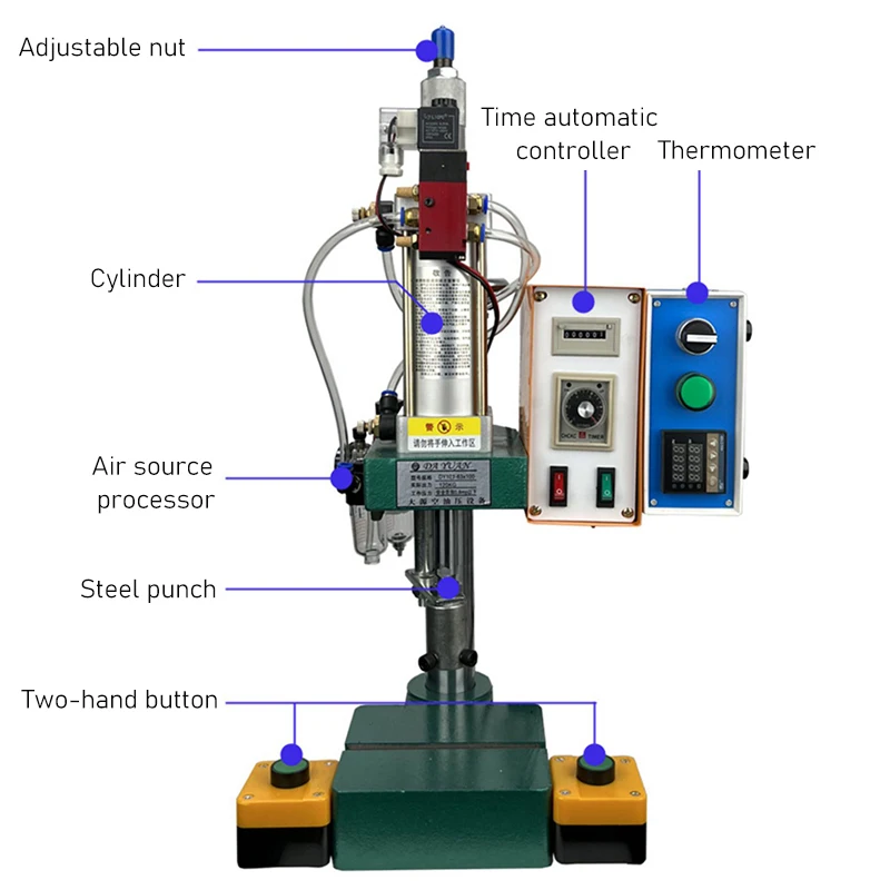 Small Plastic Hot Press Hot Melt Machine Adjustable Constant Temperature Copper Nut Embedding Machine ABS Lamination Machine