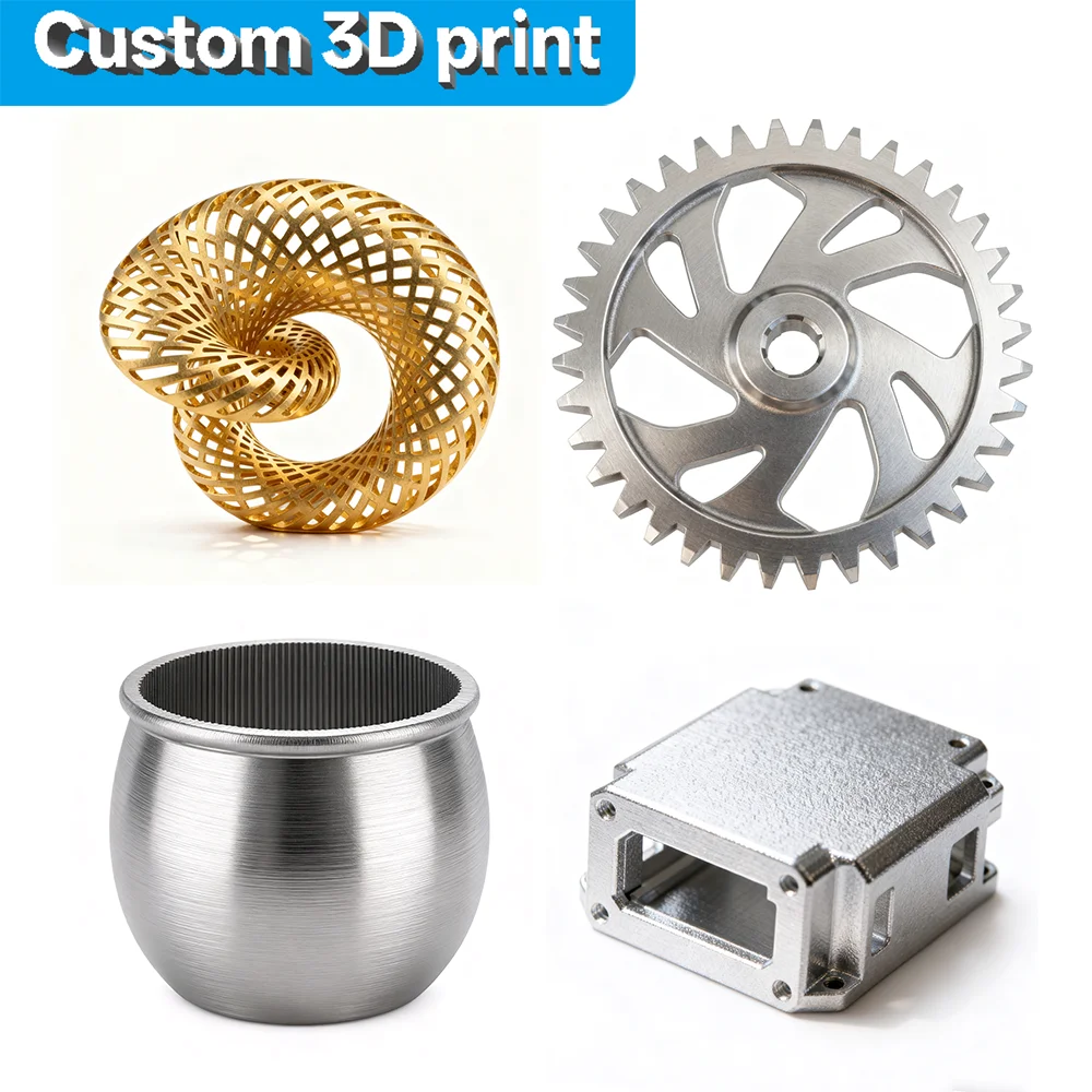 Custom 3D Printing Services Metal SLM Rapid Prototyping Parts Plastic Filament Titanium Aluminum, Stainless Steel CNC Machining