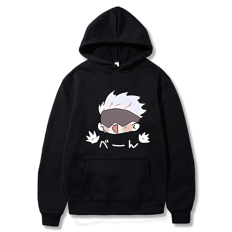 Anime Jujutsu Kaisen Print Autumn Men/Women Hoodie Long Casual Oversized Pullover Sweatshirt Fashion Tops Unisex Clothing