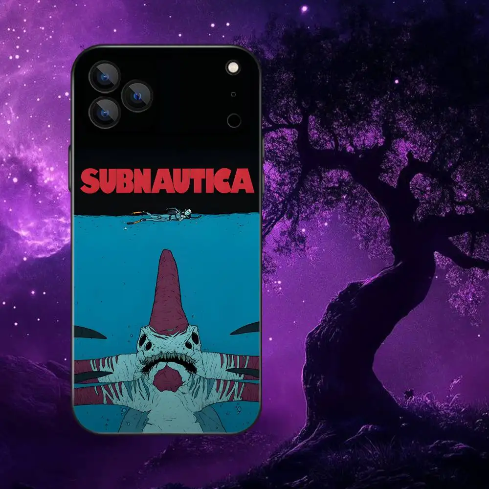 B-Below Zero Subnauticas Capa de telefone para iPhone 17,16,15,14,13,12,Pro,Max,Plus,E,SE4,Air,Mini Caixa macia preta