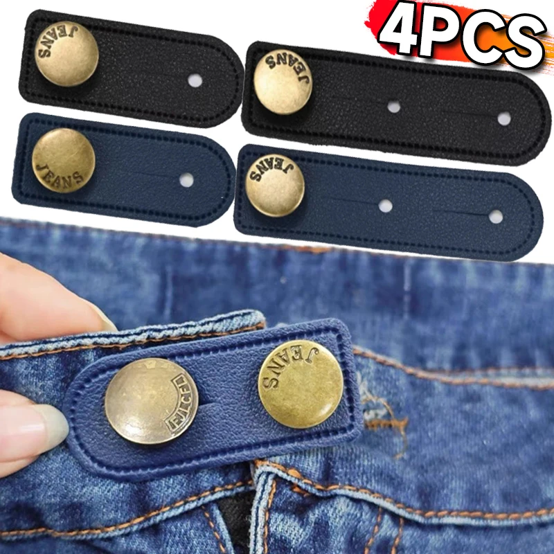 High Elastic Waist Extension Buckle Jeans Pant Belt Extender Snap Invisible Waist Expander Button Adjustable Waistband Extension