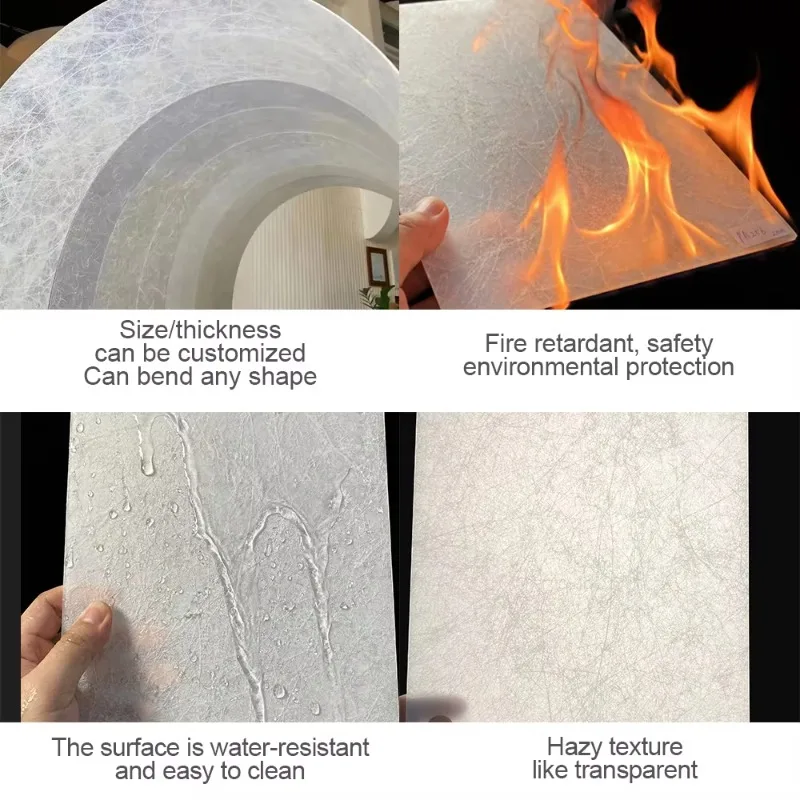 Indoor living room ceiling and partition decorative resin wall panels ice crack panels are made of durable plastic boards
