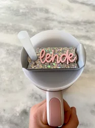 Etiqueta con nombre personalizada, accesorios de placa de tapa acrílica hechos a mano, el mejor regalo, 30oz o 40oz