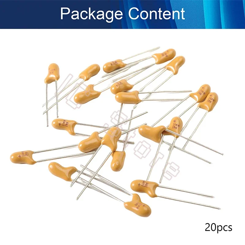 100PCS 16V 25V 35V 50V Capacitor de tântalo 0.1 0.15 0.22 0.33 0.47 1 2.2 3.3 4.7 6.8 10 15 22 33 47 100 104 105 106 225 226uf DIP