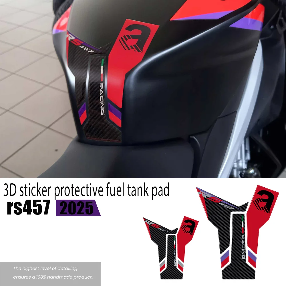 

For RS 457 RS457 Decoration 2025 Motorcycle Accessories 3D Epoxy Sticker Oil Box Pad Protection Kit