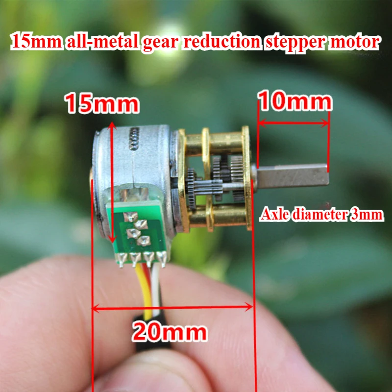 15Mm all-metal gear reduction stepper motor 2-phase 4-wire stepper motor