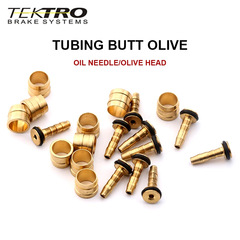 Tektro Brake Oil Needle MTB Brakes Olive Head Set Mountain Bike Hydraulic Disc Brake Copper Olive Kit for Tektro 5.5mm Oil Cable